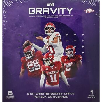 2025 Onit Gravity Arkansas Razorbacks College Football Breaker Box